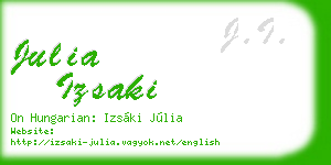 julia izsaki business card