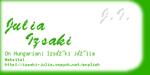 julia izsaki business card